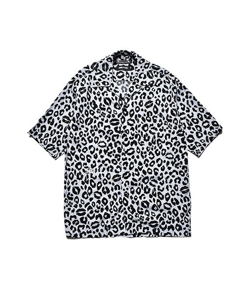 ＜MINEDENIM＞WDS × MINEDENIM Lips Leopard Print Open Collar SH