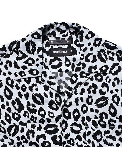 MINEDENIM＞WDS × MINEDENIM Lips Leopard Print Open Collar SH