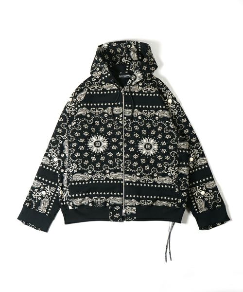 mastermind JAPAN＞BANDANA FULL-ZIP HOODIE (MJ24E13-SW046) | MAKES