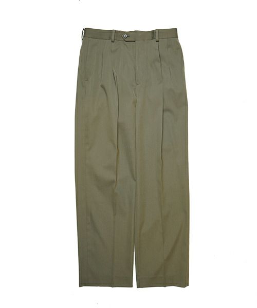 AURALEE＞LIGHT WOOL MAX GABARDINE TWO-TUCK SLACKS | MAKES
