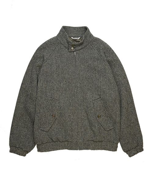 AURALEE＞LAMA SHETLAND WOOL TWEED ZIP BLOUSON | MAKES ONLINE STORE