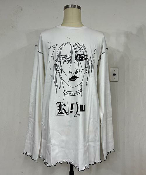kidill ロンT 新入荷】KIDILL キディル メンズ 長袖カットソー ロンT 刺繍 黒