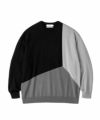 ＜Graphpaper＞Fine Wool Intarsia Knit(GU243-80139)