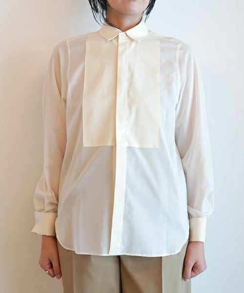 HYKE＞VOILE BIB FRONT SHIRT | MAKES ONLINE STORE