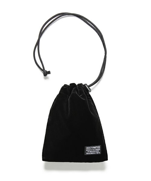 ＜WACKO MARIA＞VELVET DRAWSTRING BAG