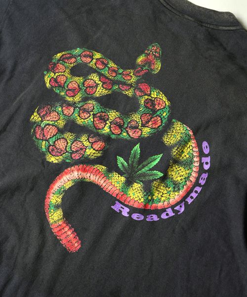 すぐお届け・送料込【READYMADE】LS T-SHIRT SNAKE / Tシャツ READYMADE>LS T-SHIRT SNAKE/BLACK | MAKES ONLINE STORE