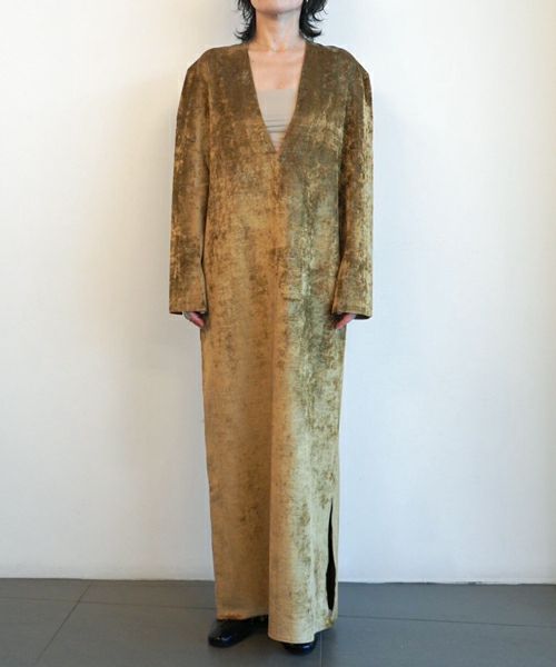 GABRIELA COLL GARMENTS＞COTTON VELVET LONGSLEEVE DRESS | MAKES ONLINE STORE