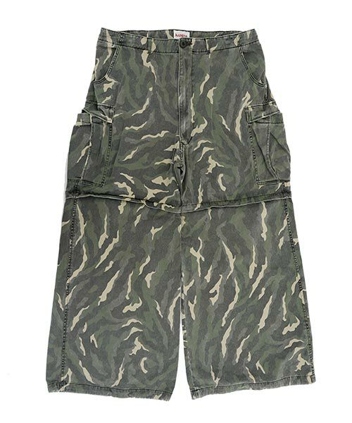 ＜KAMIYA＞Camouflage Cargo Pants