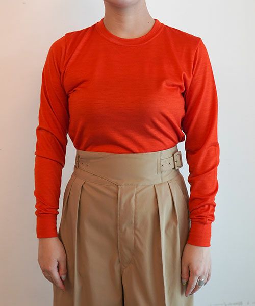 ＜HYKE＞WOOL LONG SLEEVE TEE
