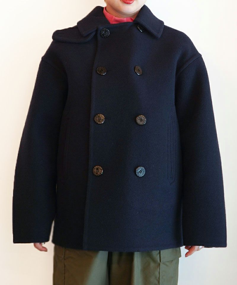 ハイク　Ｐコート HYKE＞ダブルフェイスピーコートが入荷 | st company online