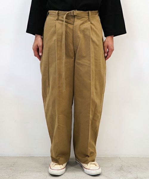 ＜blurhmsROOTSTOCK＞Brushed Twill Belted Trousers