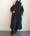 ＜GURTWEIN＞four zips mesh veil belted harrington coat