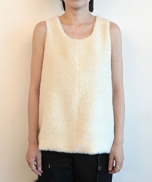 ＜GURTWEIN＞alpaca boxy vest (white,ivory)