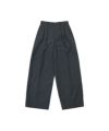 ＜ATON＞WOOL COTTON TUCKED TAPERD PANTS