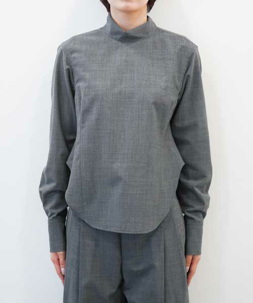 ＜BOWTE＞WORSTED STAND COLLAR SHIRT