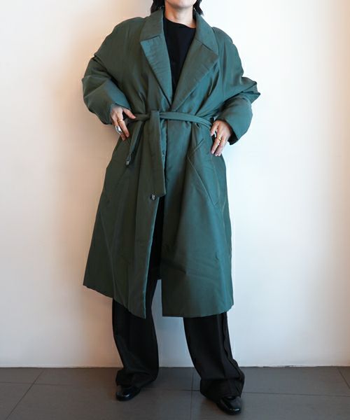 seya.>SK'GROVE PADDED COAT / SILKY POWDER CUPRO | MAKES seya.>SK'GROVE PADDED COAT / SILKY POWDER CUPRO | MAKES