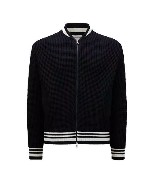 ＜MONCLER＞PADDED WOOL ZIPUP CARDIGAN (9B00012M1131)