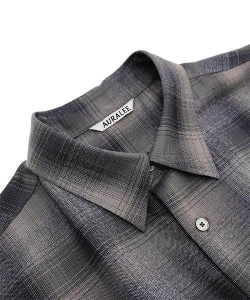 AURALEE＞SUPER LIGHT WOOL CHECK SHIRT | MAKES ONLINE STORE