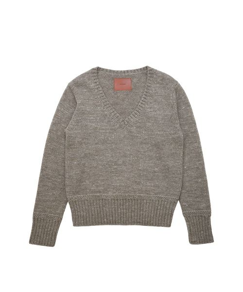 ＜The Letters＞5G V NECK KNIT -SHETLAND WOOL LINEN AND MOHAIR MIX-