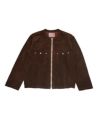 ＜The Letters＞COW BOY COLLARLESS JACKET -CALF SUEDE-