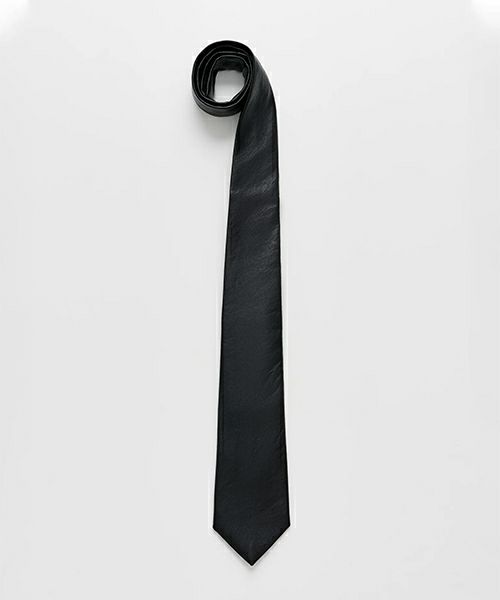 ＜OUR LEGACY＞TIE -Black Real Fake Leather-