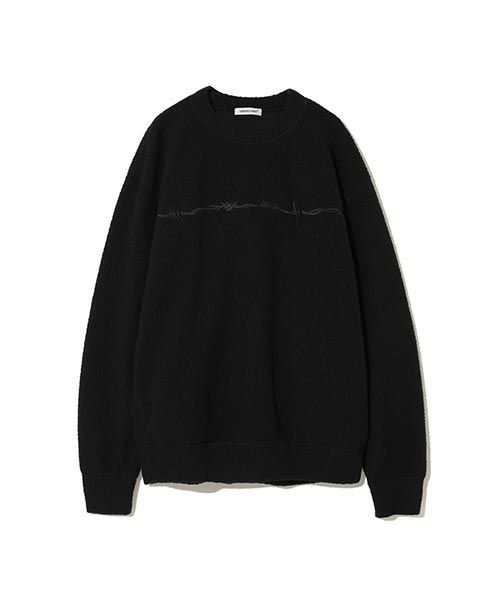 undercover NEWERA 黒 フリースフード UNDERCOVER＞ボアフリースワイヤー刺繍PO(UP2D4805) | MAKES