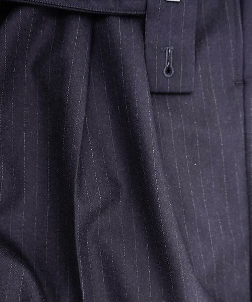 AURALEE＞WOOL FULLING FLANNEL STRIPE SLACKS | MAKES ONLINE STORE