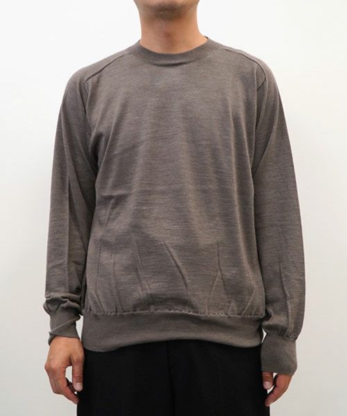 ＜blurhms＞Wool Cashmere Silk Knit Crew Neck