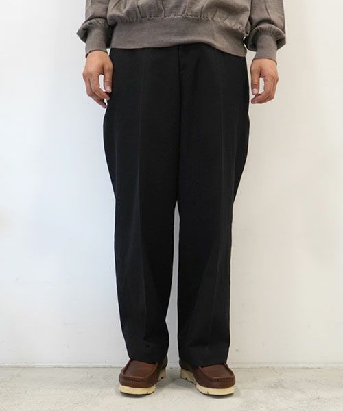 ＜blurhms＞Rough Wool Gabardine Trousers