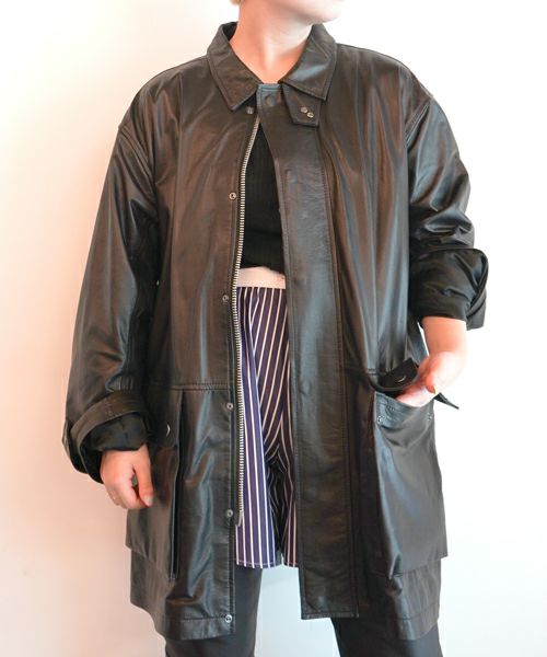 BASICKS＞Cow Leather Car Coat | MAKES ONLINE STORE