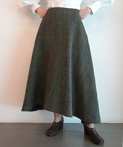 ＜SATORU SASAKI＞HERRINGBONE FLARED SKIRT