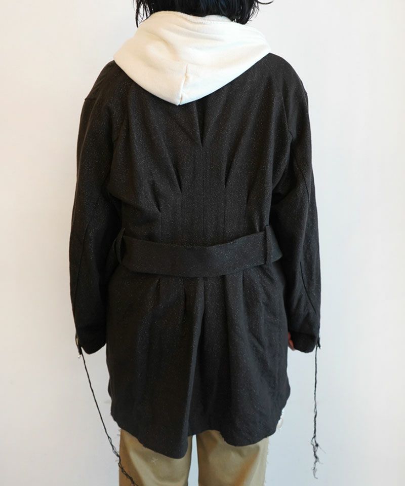 Midorikawa＞GLITTER NEL DAMAGE COAT | MAKES ONLINE STORE