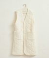 ＜ARCHI＞Quilt Jaquard Long Vest