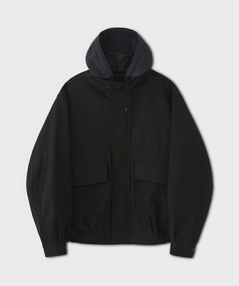 ジャケット・アウター PHIGVEL HOODED SPORTING BLOUSON Lady White x Phigvel Hooded Sporting Blouson, Black – Glasswing