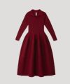  ＜CFCL＞POTTERY VELVET LONG SLEEVE POLO DRESS(RED)