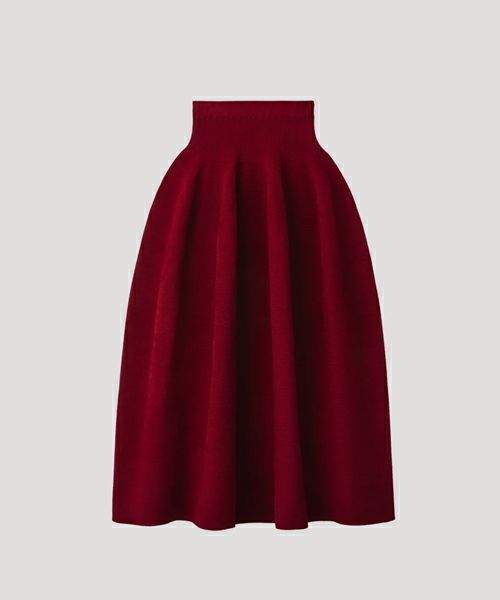 ＜CFCL＞POTTERY VELVET SKIRT(RED)