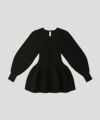 ＜CFCL＞POTTERY VELVET PUFF SLEEVE CARDIGAN(BLACK)