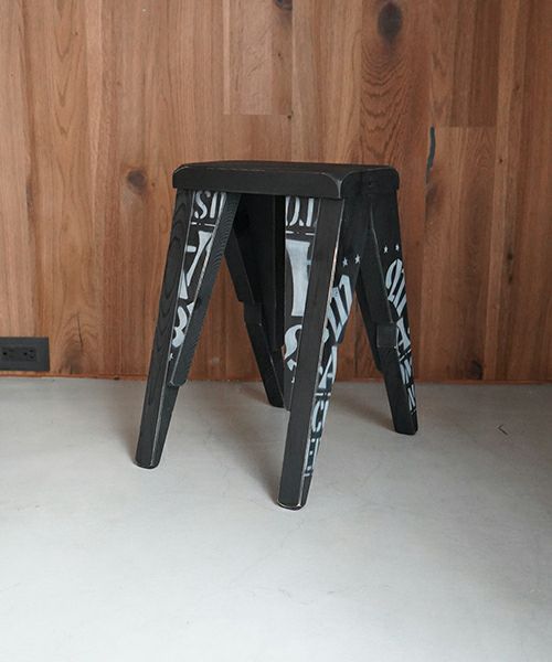 ＜M&M Furniture＞Sqoare Stool Full paint (S)