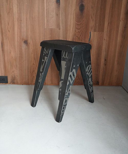 ＜M&M Furniture＞Sqoare Stool Full paint (S)