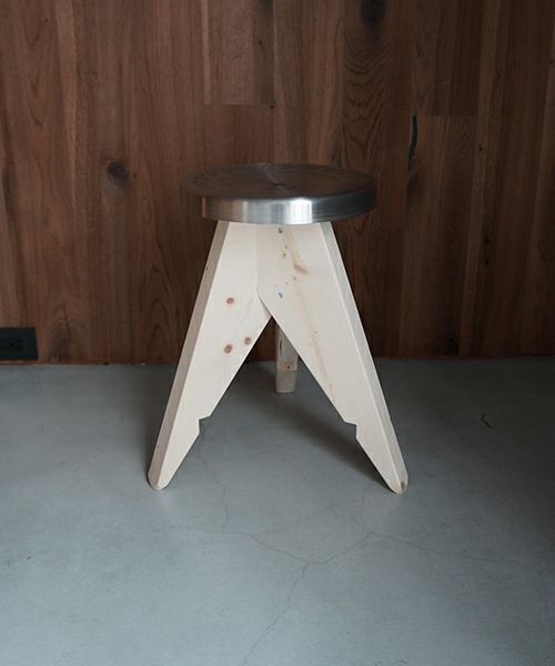 ＜M&M Furniture＞Circle Stool Stainless Seat