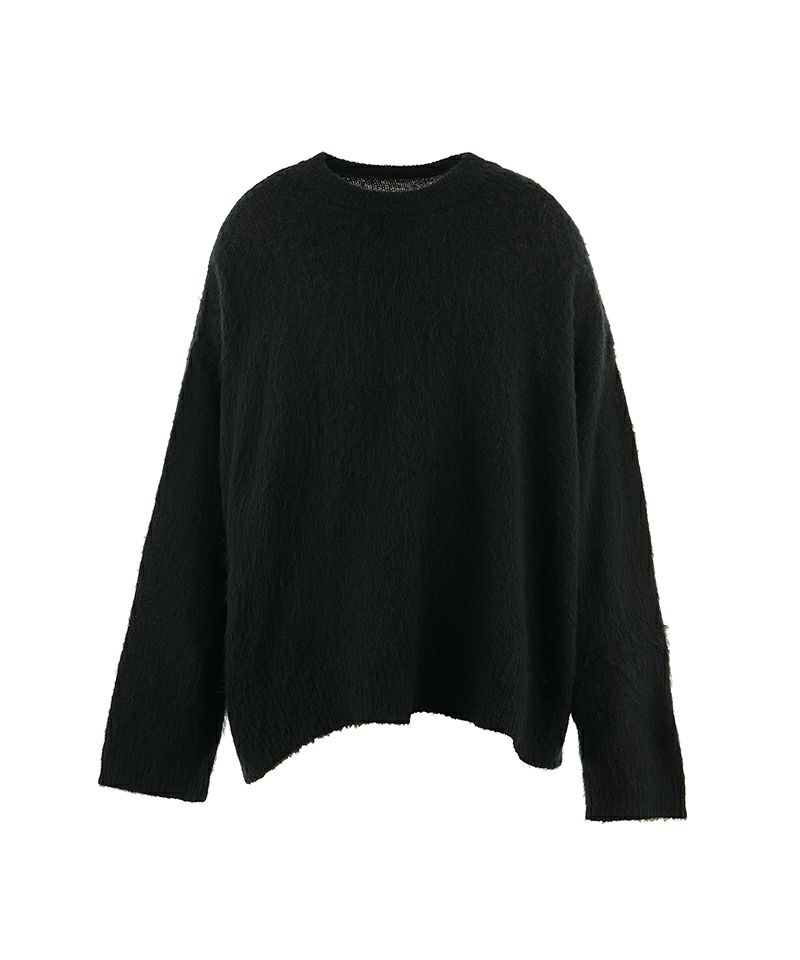 ＜SAINT MICHAEL＞MOHAIR CR KNIT / CLEAN / BLACK