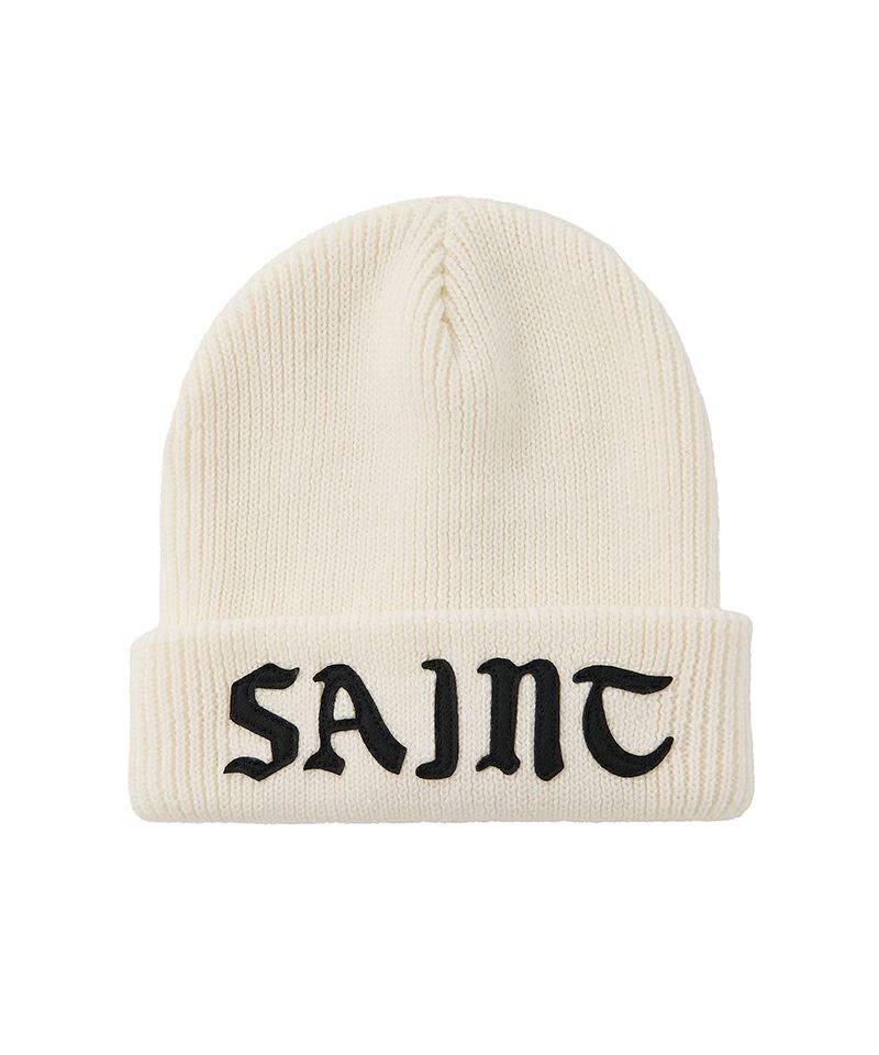 saint michael セントマイケル ビーニー ニット帽 ホワイト SAINT MICHAEL>KNIT CAP / SAINT / WHITE | MAKES ONLINE STORE