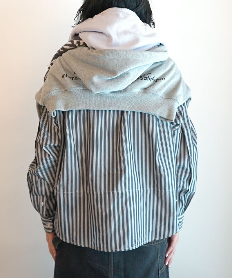 Meryll Rogge>HOOD W/SLEEVES AND SCARF(GREY) | MAKES ONLINE Meryll Rogge>HOOD W/SLEEVES AND SCARF(GREY) | MAKES ONLINE
