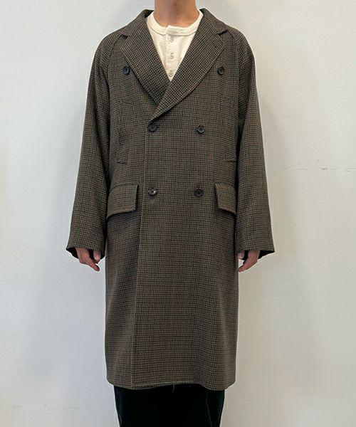 ＜blurhms＞Classic Houndstooth Double-Breasted Coat