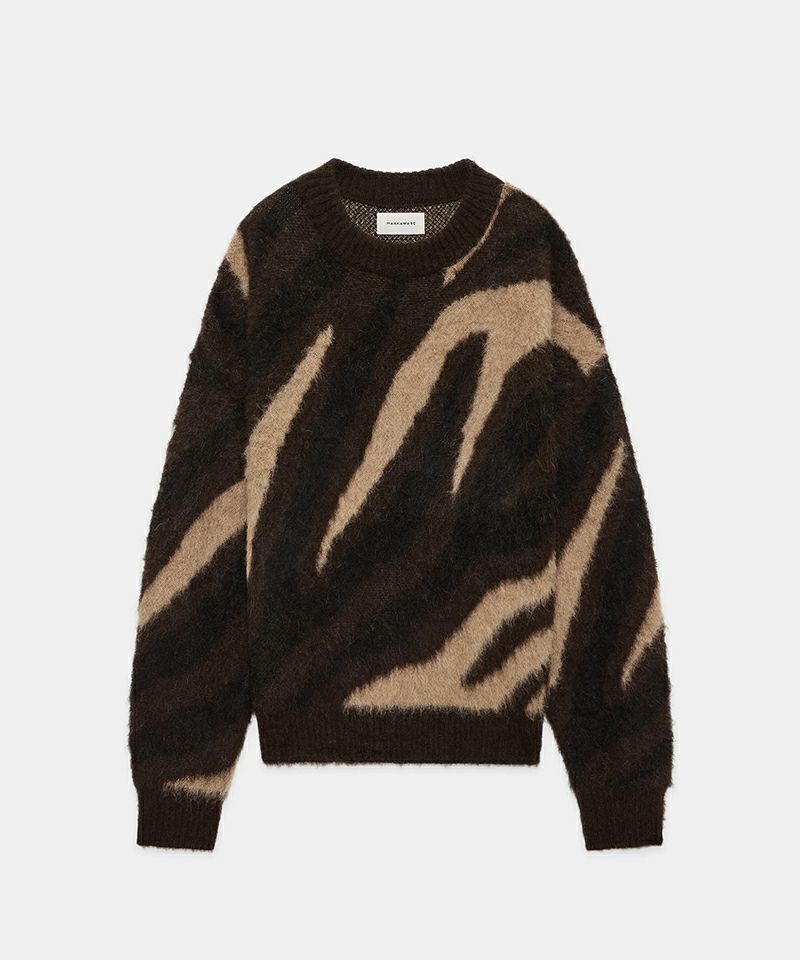 ＜MARKAWARE＞BIAS ZEBRA PATTERN JUMPER