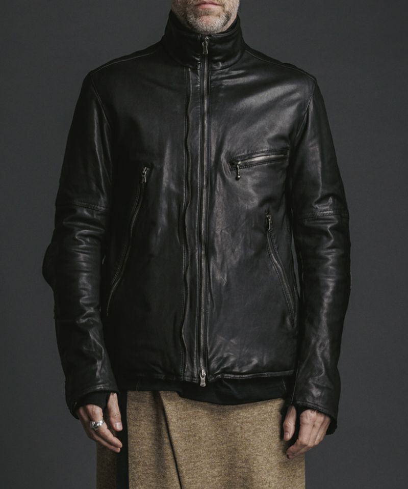 The Viridi-anne double zip leather Jkt（The Viridi-Anne FW 08 Goat  