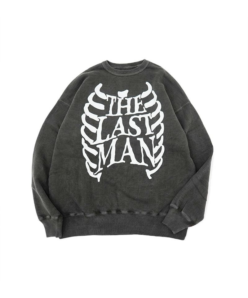  ＜LASTMAN＞PRINTED CREW NECK "BONE"