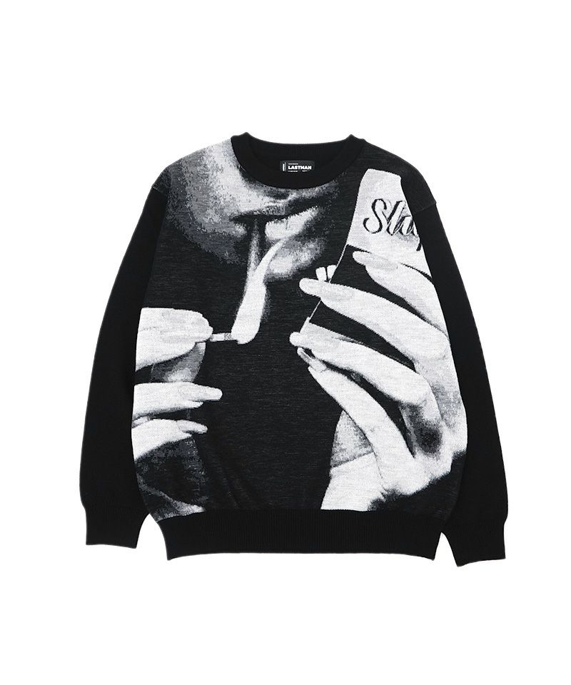 ＜LASTMAN＞JACQUARD KNIT "STUFF"