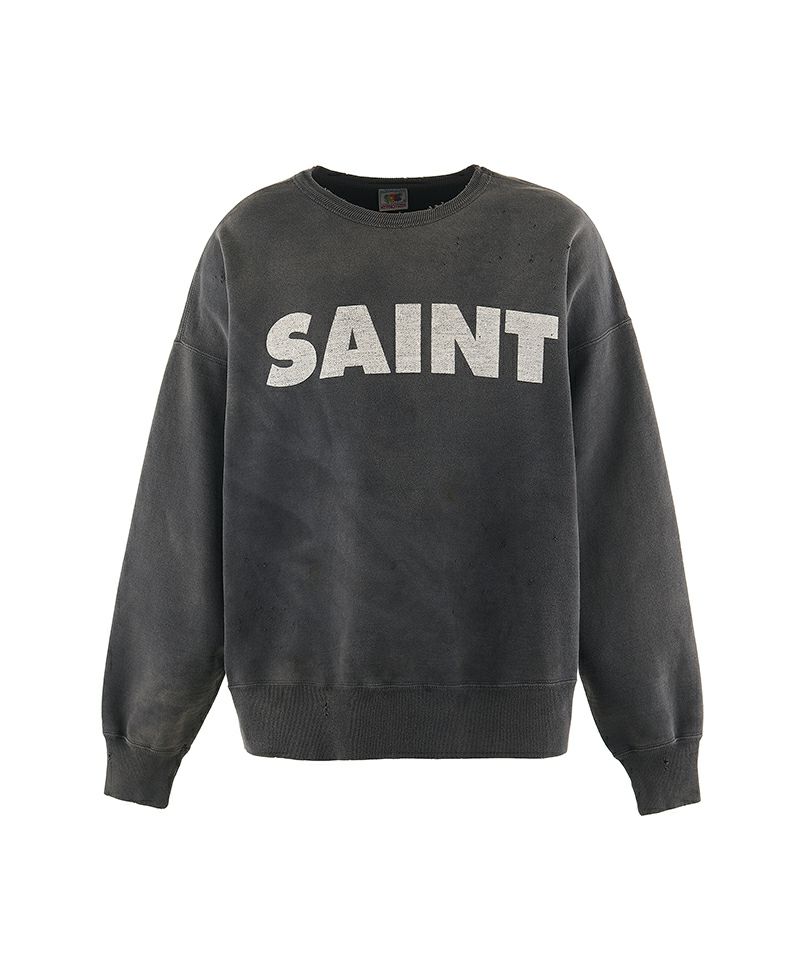 ＜SAINT MICHAEL＞CREW SWT / SAINT / BLACK