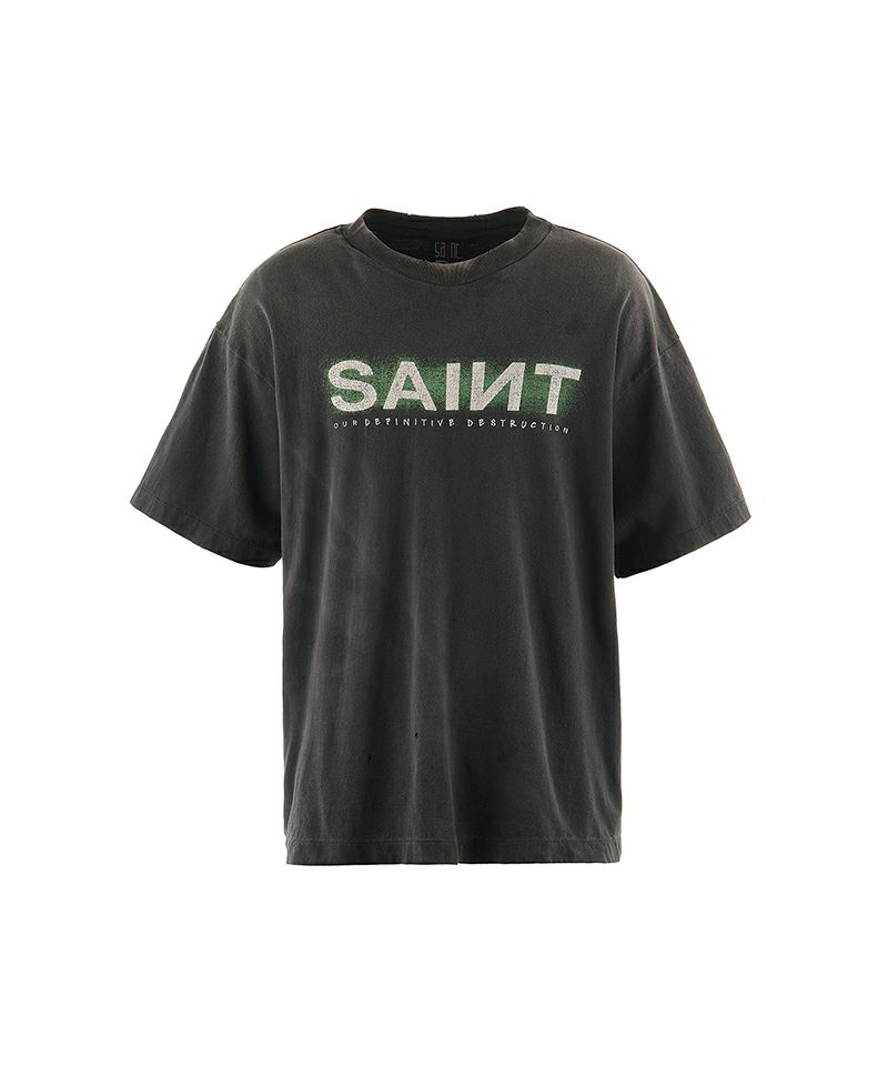 ＜SAINT MICHAEL＞SS TEE / SAINT / BLACK